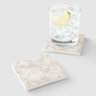 Dessous-de-verre En Pierre Minimalist Rose Gold and White Marble Stone 