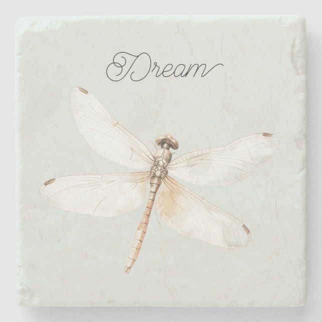 Dessous-de-verre En Pierre Mint Dragonfly Dream (Devant)