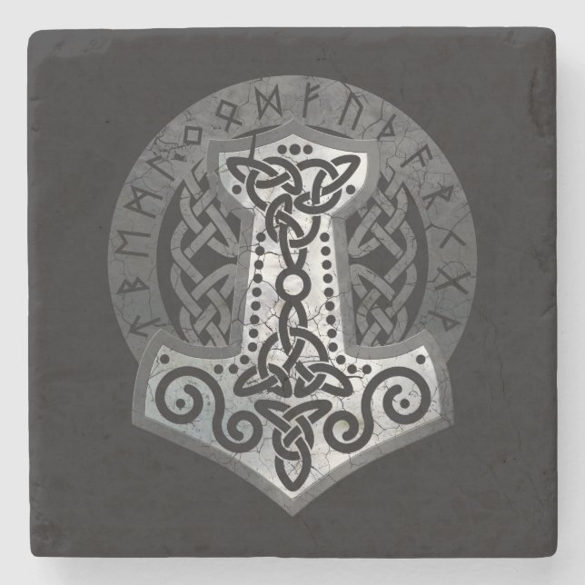 Dessous-de-verre En Pierre Mjolnir - le marteau du Thor (Devant)