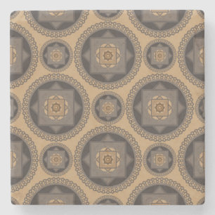 Dessous-de-verre En Pierre Modèle Abstrait de luxe Mandala Floral