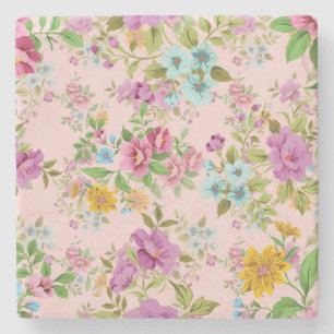 Dessous-de-verre En Pierre Modèle floral vintage Pastel