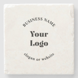 Dessous-de-verre En Pierre Modèle minimaliste rétro-moderne pour votre logo
