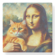 Mona Lisa peinture La Gioconda avec Chat