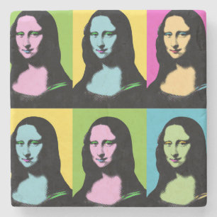 Dessous-de-verre En Pierre Mona Lisa - Style Pop Art
