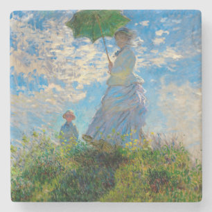 Dessous-de-verre En Pierre Monet Femme Parasol Impressionnisme