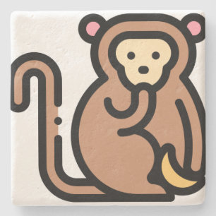 Dessous-de-verre En Pierre Monkey