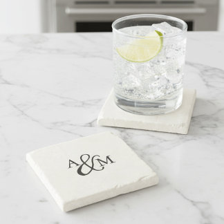 Dessous-de-verre En Pierre Monogramme d'esperluette