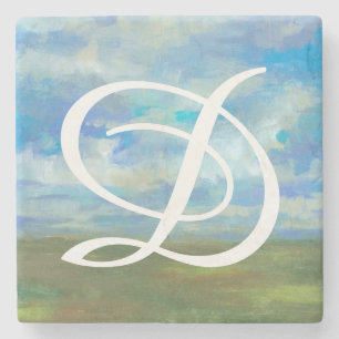 Dessous-de-verre En Pierre Monogramme   Jour lumineux II