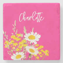 Monogramme personnalisé Fleur sauvage moderne