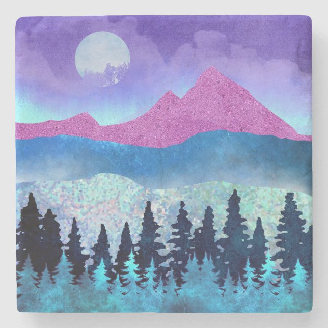 Dessous-de-verre En Pierre Monts Amethyst Mist (Devant)