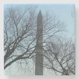 Dessous-de-verre En Pierre Monument de Washington dans le paysage d'hiver I