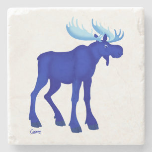 Dessous-de-verre En Pierre Moose bleue - Dessous de verre en marbre