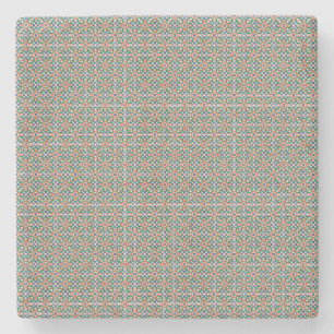 Dessous-de-verre En Pierre Moroccan Zellige Pattern Geometric Coaster