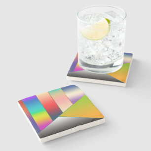 Dessous-de-verre En Pierre MOSAIC rayures triangles couleur II + vos idées