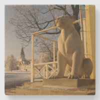 Moscou. Hiver. sculpture de lions