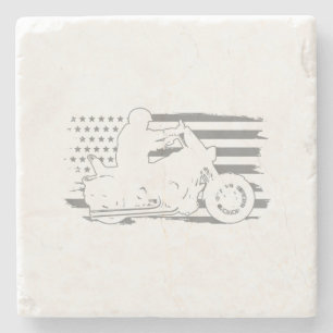 Dessous-de-verre En Pierre Motard vintage drapeau américain patriotique