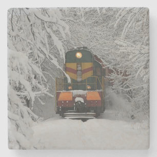 Dessous-de-verre En Pierre Moteur de train diesel classique