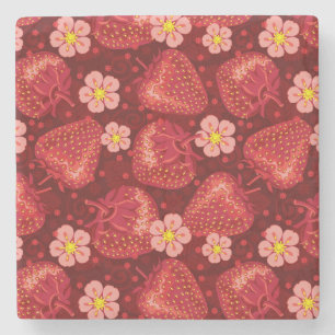 Dessous-de-verre En Pierre Motif 2 2 de fraise
