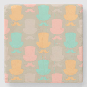 Dessous-de-verre En Pierre Motif 2 de moustache