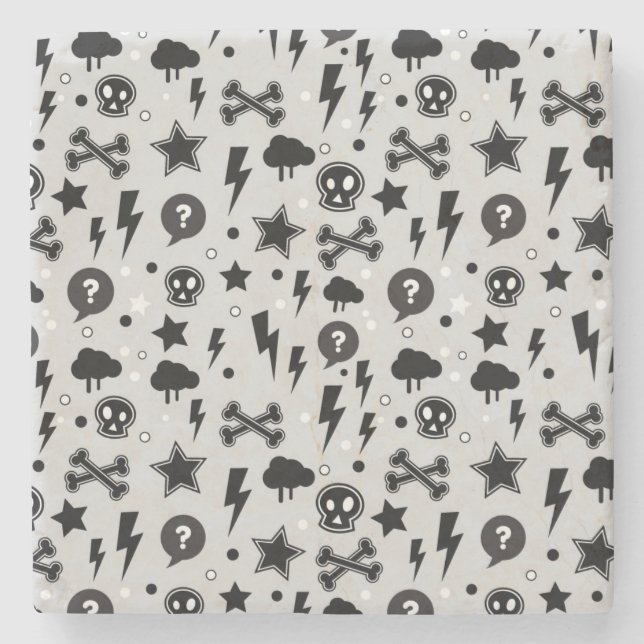 Dessous-de-verre En Pierre Motif à la mode (Devant)