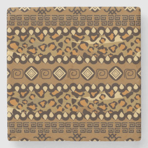 Dessous-de-verre En Pierre Motif africain de peau de guépard