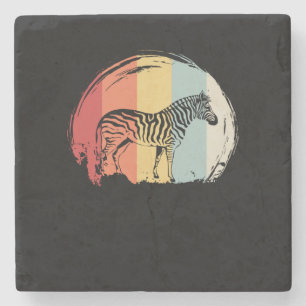 Dessous-de-verre En Pierre Motif Animalier Rétro Vintage Zèbre