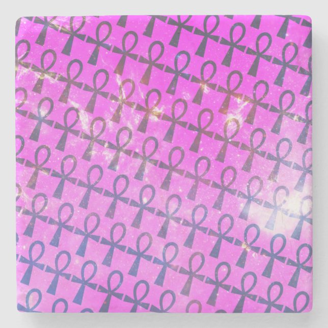 Dessous-de-verre En Pierre Motif Ankh (Devant)