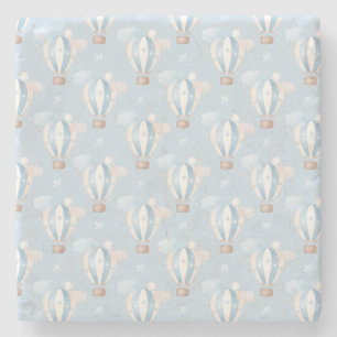 Dessous-de-verre En Pierre Motif Ballons Bleus