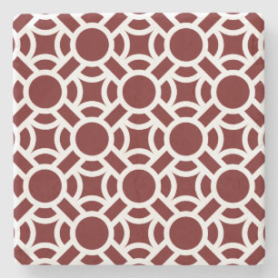 Dessous-de-verre En Pierre Motif blanc sans faille do-it-yourself couleur Arr