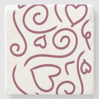Dessous-de-verre En Pierre Motif cardiaque simple