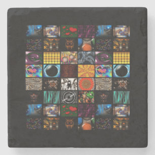Dessous-de-verre En Pierre Motif d'arts pop décoratifs