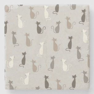 Dessous-de-verre En Pierre Motif de chats