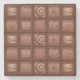 Dessous-de-verre En Pierre Motif de chocolat