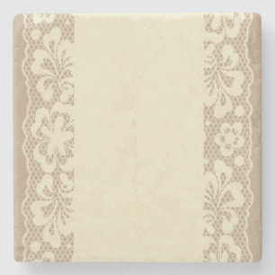 Dessous-de-verre En Pierre Motif de dentelle, cru 7 de fleur