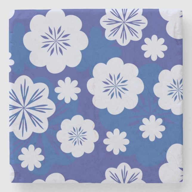 Dessous-de-verre En Pierre motif de fleur (Devant)