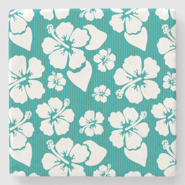 Dessous-de-verre En Pierre Motif de fleur hawaïen de ketmie (Devant)