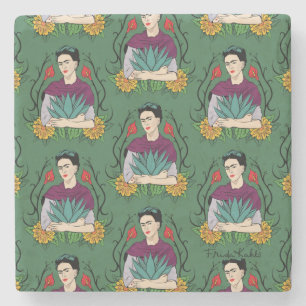 Dessous-de-verre En Pierre Motif de Frida Kahlo MI Mexique Lindo