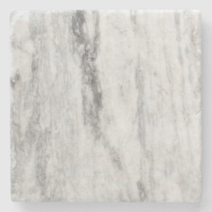 Dessous-de-verre En Pierre Motif de marbre blanc et gris de texture