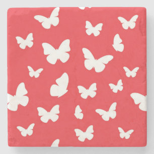 Dessous-de-verre En Pierre Motif de papillon 2