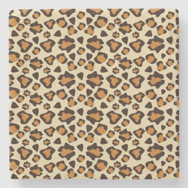 Dessous-de-verre En Pierre Motif de peau de guépard (Devant)