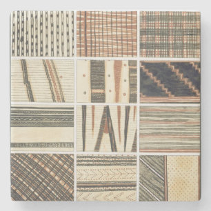 Dessous-de-verre En Pierre Motif de tapa polynésien du cuisinier