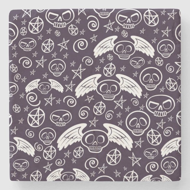 Dessous-de-verre En Pierre Motif de "vaudou" (Devant)