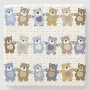 Dessous-de-verre En Pierre motif d'un ours de nounours de jouet