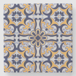 Dessous-de-verre En Pierre Motif en tuiles portugaises
