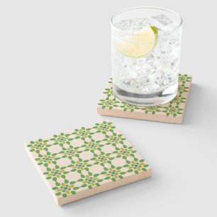 Dessous-de-verre En Pierre Motif Feuille, Motif De Feuilles, Feuilles Verts