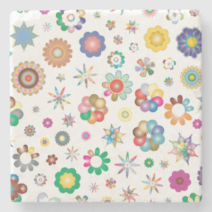Dessous-de-verre En Pierre Motif floral