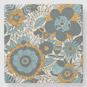 Dessous-de-verre En Pierre Motif floral vintage