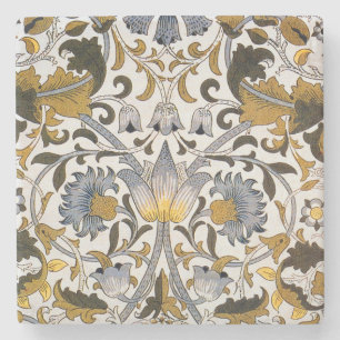 Dessous-de-verre En Pierre Motif floral William Morris Lodden : bleu or