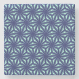 Dessous-de-verre En Pierre Motif Fractale Bleu marine