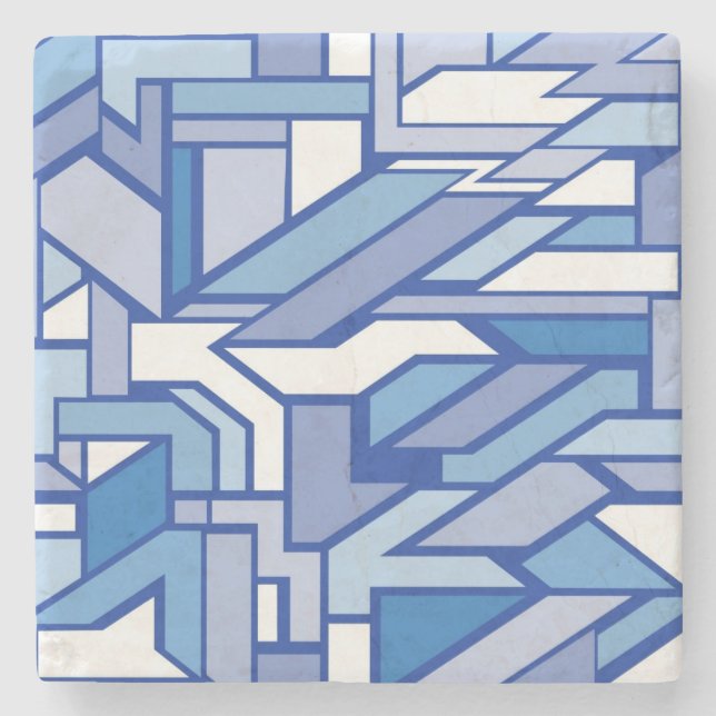 Dessous-de-verre En Pierre Motif géométrique 2 (Devant)